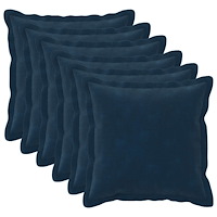vidaXL Kudde med kudde HOUTEN 6 st Blå Mikrofiber Fleece