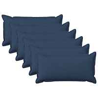 vidaXL Kudde med kudde HOUTEN 6 st Blå Faux Linne