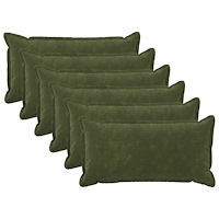 vidaXL Kudde med kudde HOUTEN 6 st Grön Mikrofiber Fleece
