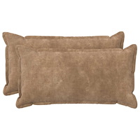 vidaXL Kudde med kudde HOUTEN 2 st Taupe Mikrofiber Fleece