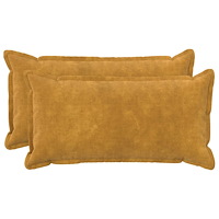 vidaXL Kudde med kudde HOUTEN 2 st Gul Mikrofiber Fleece