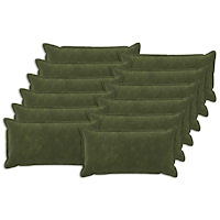 vidaXL Kudde med kudde HOUTEN 12 st Grön Mikrofiber Fleece