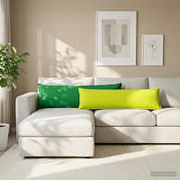 vidaXL Kudde med kudde HOUTEN Klart grön. 40 x 145 cm Polyester
