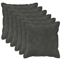 vidaXL Kudde med kudde HOUTEN 6 st Antracit Mikrofiber Fleece