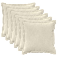 vidaXL Kudde med kudde HOUTEN 6 st Gräddvit Mikrofiber Fleece