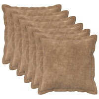 vidaXL Kudde med kudde HOUTEN 6 st Taupe Mikrofiber Fleece