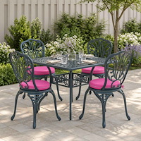 vidaXL Sittkuddar SOEST 4 st 100% Polyester Rosa Ø 35 x 7 cm