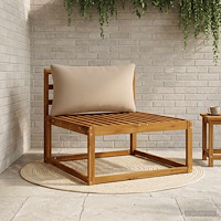 vidaXL Ryggkudde PUTTEN 100% Polyester Sand 70 x 40 x 15 cm