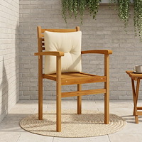 vidaXL Ryggkudde PUTTEN 100% Polyester Beige 40 x 40 x 10 cm