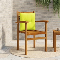 vidaXL Ryggkudde PUTTEN 100% Polyester Klart grön. 40 x 40 x 10 cm