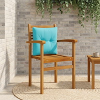 vidaXL Ryggkudde PUTTEN 100% Polyester Turkos 40 x 40 x 10 cm