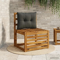 vidaXL Ryggkudde PUTTEN 100% Polyester Svart 50 x 40 x 10 cm