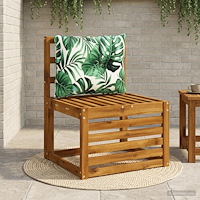 vidaXL Ryggkudde PUTTEN 100% Polyester Bladmönster 50 x 40 x 10 cm