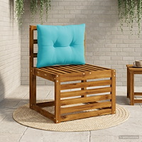 vidaXL Ryggkudde PUTTEN 100% Polyester Turkos 50 x 40 x 10 cm
