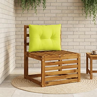 vidaXL Ryggkudde PUTTEN 100% Polyester Klart grön. 60 x 40 x 10 cm