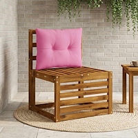 vidaXL Ryggkudde PUTTEN 100% Polyester Rosa 60 x 40 x 10 cm