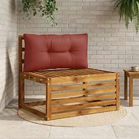 vidaXL Ryggkudde PUTTEN 100% Polyester Röd 80 x 40 x 10 cm