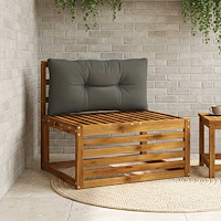 vidaXL Ryggkudde PUTTEN 100% Polyester Antracit 80 x 40 x 10 cm