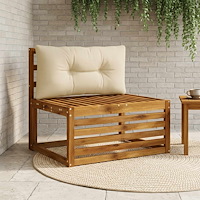 vidaXL Ryggkudde PUTTEN 100% Polyester Beige 80 x 40 x 10 cm
