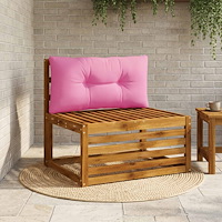 vidaXL Ryggkudde PUTTEN 100% Polyester Rosa 80 x 40 x 10 cm