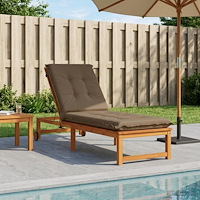 vidaXL Solstol Kudde GEMERT 100% Polyester Taupe 190 x 50 x 9 cm
