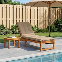 vidaXL Solstol Kudde GEMERT 100% Polyester Sand 190 x 60 x 9 cm