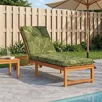 vidaXL Solstol Kudde GEMERT 100% Polyester Bladdesign 190 x 60 x 9 cm