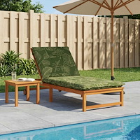 vidaXL Solstol Kudde GEMERT 100% Polyester Bladdesign 190 x 70 x 9 cm