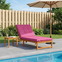 vidaXL Solstol Kudde GEMERT 100% Polyester Rosa 190 x 70 x 9 cm