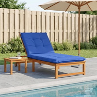 vidaXL Solstol Kudde GEMERT 100% Polyester Kungsblå 190 x 80 x 9 cm