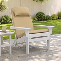 vidaXL Dyna till adirondackstol 100% Polyester Beige 124 x 55 x 5 cm