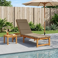 vidaXL Solstol Kudde GEMERT 100% Polyester Taupe 200 x 50 x 3 cm