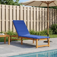 vidaXL Solstol Kudde GEMERT 100% Polyester Kungsblå 200 x 55 x 3 cm