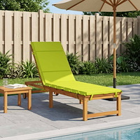 vidaXL Solstol Kudde GEMERT 100% Polyester Klart grön. 200 x 60 x 3 cm