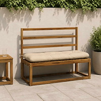 vidaXL Bänk kudde VIANEN 100% Polyester Gräddvit 100 x 40 x 12 cm