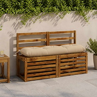 vidaXL Bänk kudde VIANEN 100% Polyester Gräddvit 110 x 30 x 12 cm
