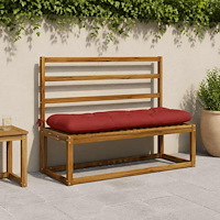 vidaXL Bänk Kuddar VIANEN 2 st 100% Polyester Röd 110 x 40 x 12 cm