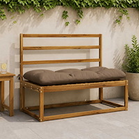 vidaXL Bänk kudde VIANEN 100% Polyester Taupe 110 x 50 x 12 cm