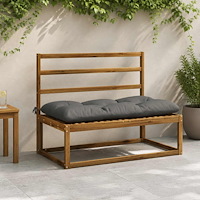 vidaXL Bänk Kuddar VIANEN 2 st 100% Polyester Grå 110 x 60 x 12 cm