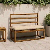 vidaXL Bänk kudde VIANEN 100% Polyester Gräddvit 120 x 40 x 12 cm