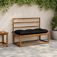 vidaXL Bänk Kuddar VIANEN 2 st 100% Polyester Svart 120 x 50 x 12 cm