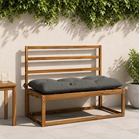 vidaXL Bänk Kuddar VIANEN 2 st 100% Polyester Grå 120 x 50 x 12 cm