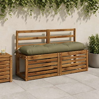vidaXL Bänk kudde VIANEN 100% Polyester Olivgrön 130 x 30 x 12 cm