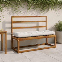 vidaXL Bänk kudde VIANEN 100% Polyester Vit 130 x 40 x 12 cm