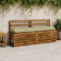 vidaXL Bänk kudde VIANEN 100% Polyester Ljusgrön 140 x 30 x 12 cm