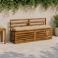 vidaXL Bänk kudde VIANEN 100% Polyester Sand 140 x 30 x 12 cm