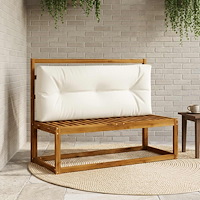 vidaXL Pallryggkudde VIANEN 100% Polyester Vit 120 x 50 x 12 cm