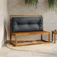 vidaXL Pallryggkudde VIANEN 100% Polyester Mörkblå 120 x 50 x 12 cm
