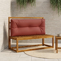 vidaXL Pallryggkudde VIANEN 100% Polyester Röd 120 x 50 x 12 cm