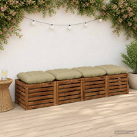 vidaXL Sittkuddar VIANEN 4 st 100% Polyester Ljusgrön 60 x 60 x 12 cm